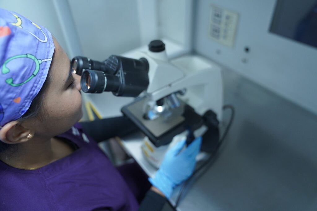 Semen Analysis being done
