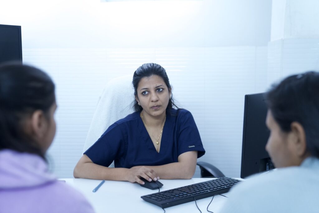 CRAAFt Gynaecologist Dr Neha Shriya seeing the patients